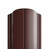 Штакетник металлический полукруглый, 122 мм, Шоколад RAL 8017