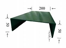 Парапет металлический П-образный Зелёный (RAL 6005) 2000 мм