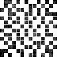 Мозаика Laparet Crystal чёрный+белый 300х300
