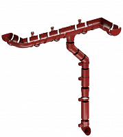 Комплект водосточной системы Docke Standard для ската 6м, Красный