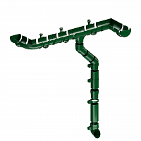 Комплект водосточной системы Docke Standard для ската 9м, Зеленый