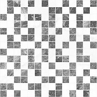 Мозаика Laparet Crystal серый+белый 300х300