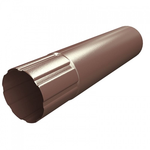 Труба круглая металл ТехноНИКОЛЬ 90 мм RAL 8017 длина 3,0 м