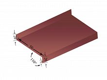 Отлив металлический Коричнево-красный (RAL 3011) 2000 мм