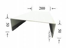 Парапет металлический П-образный Белый (RAL 9003) 2000 мм