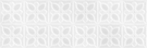 Плитка настенная Meissen Lissabon 750x250 белый рельеф 14618 (LBU053)